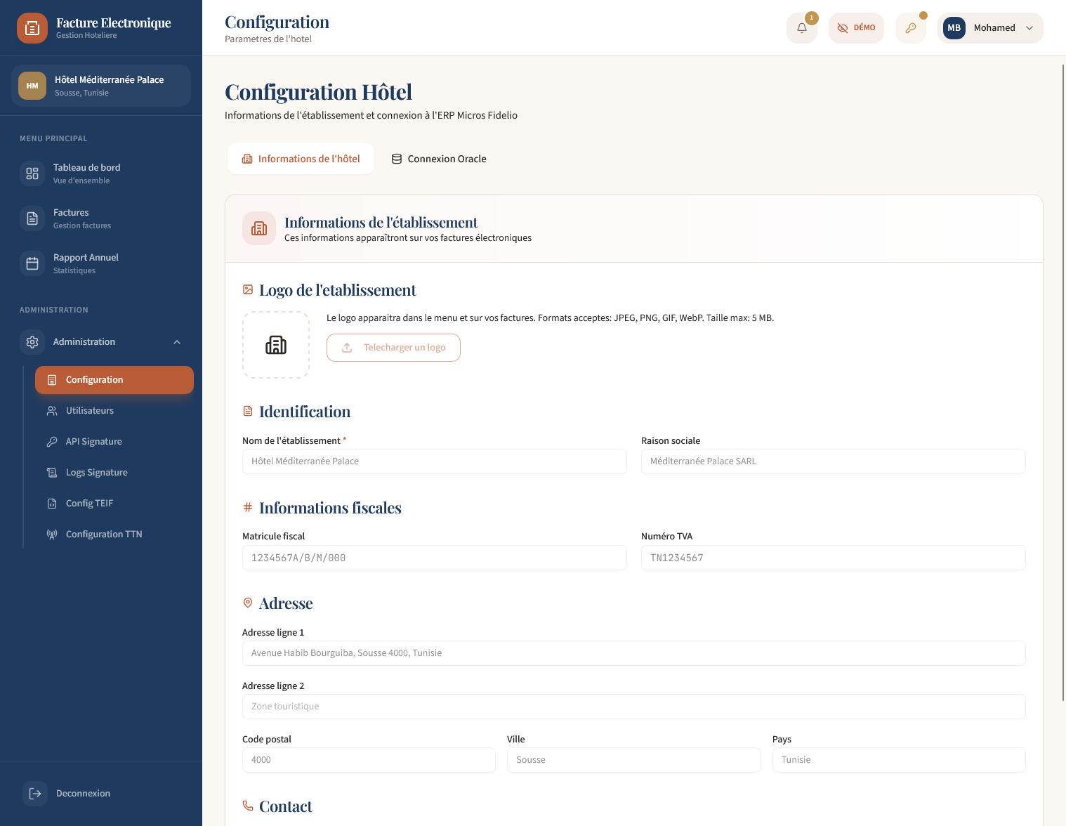 Assistant de configuration au premier démarrage